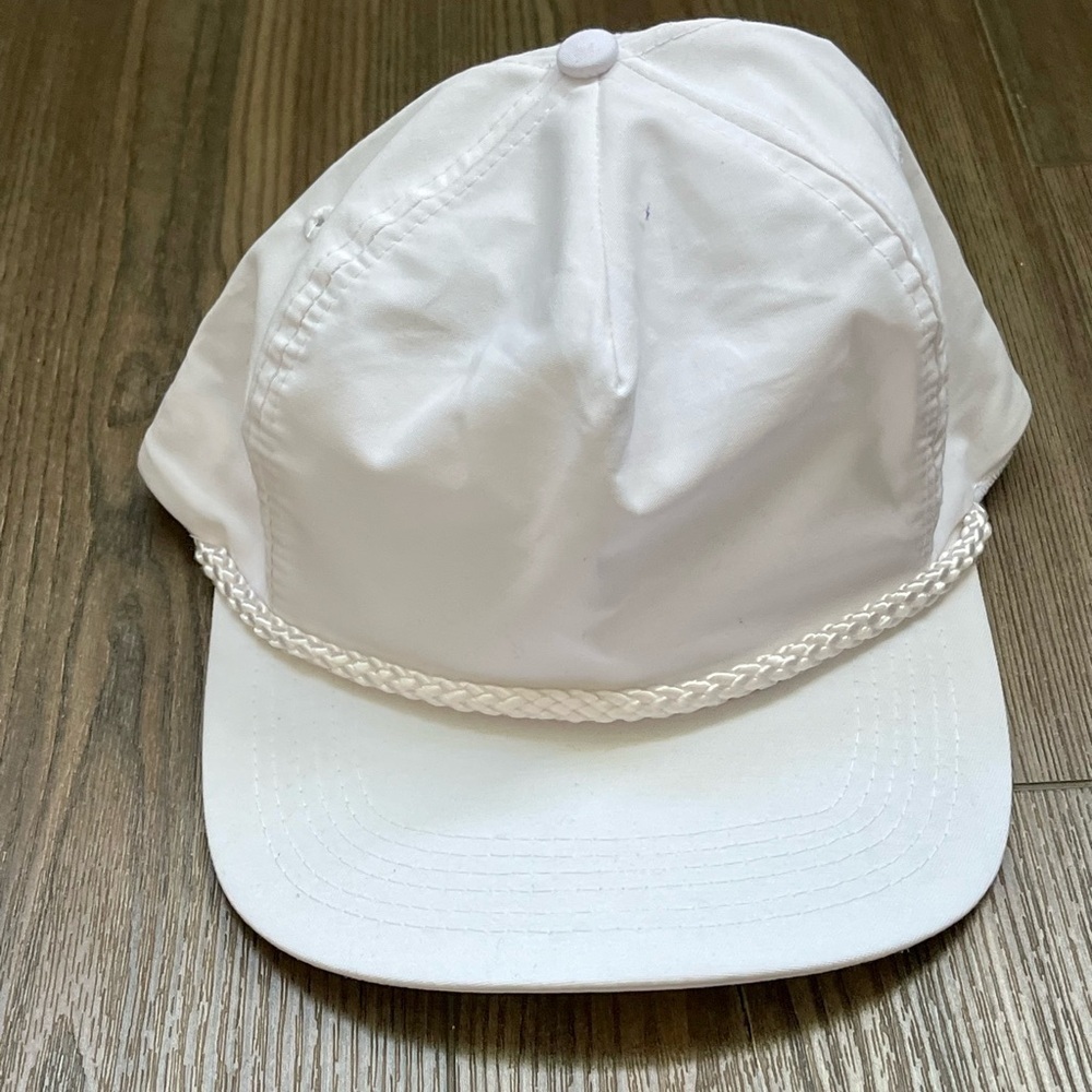 White Cap with Embroidered Logo - Picture 9 of 9